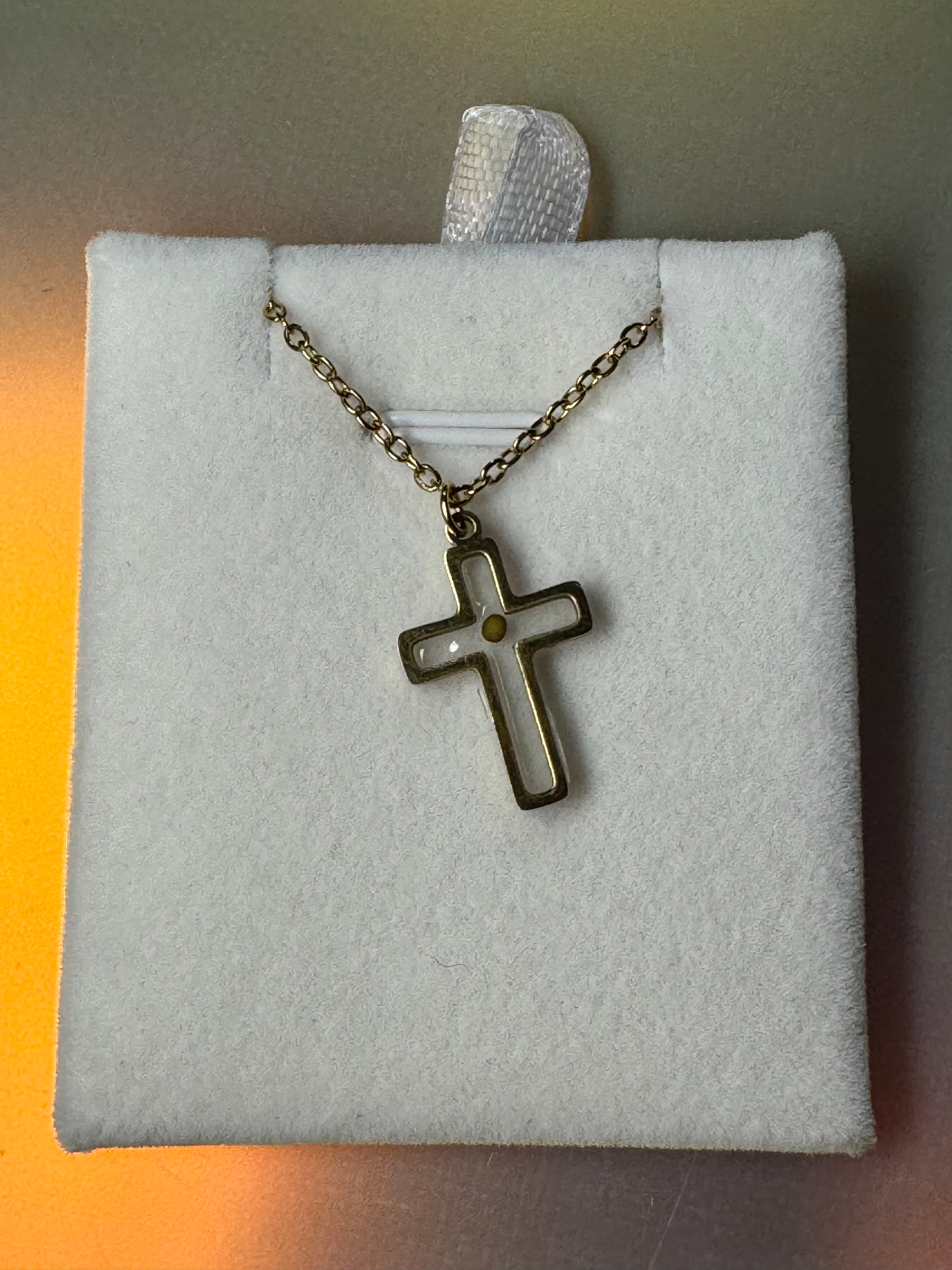 Cadena CRUZ (GRANO MOSTAZA)