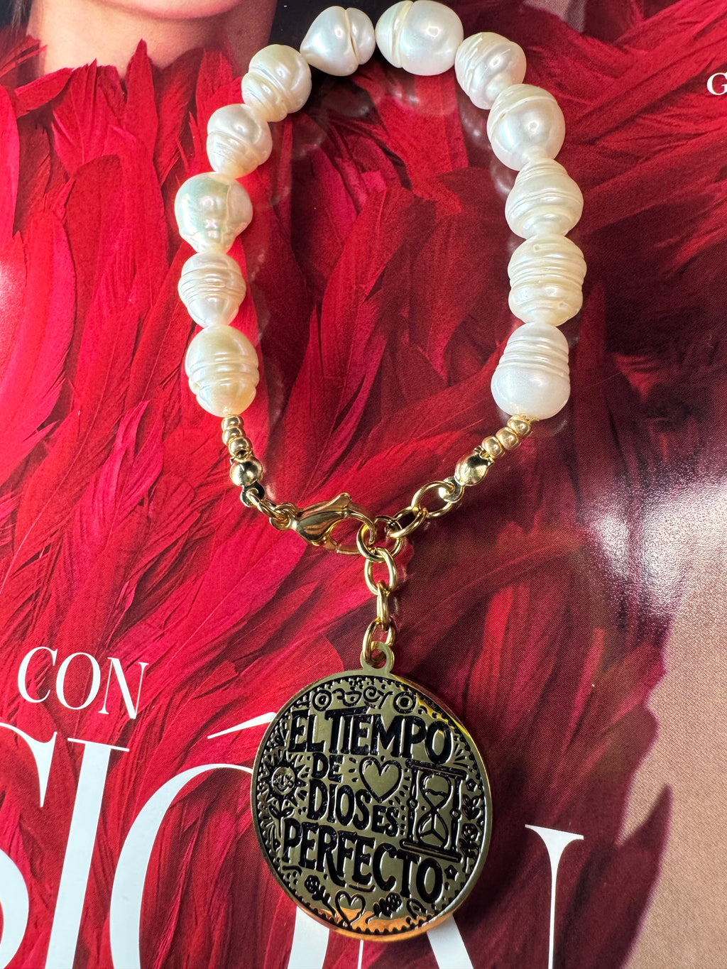 Pulsera PERLA DORADA
