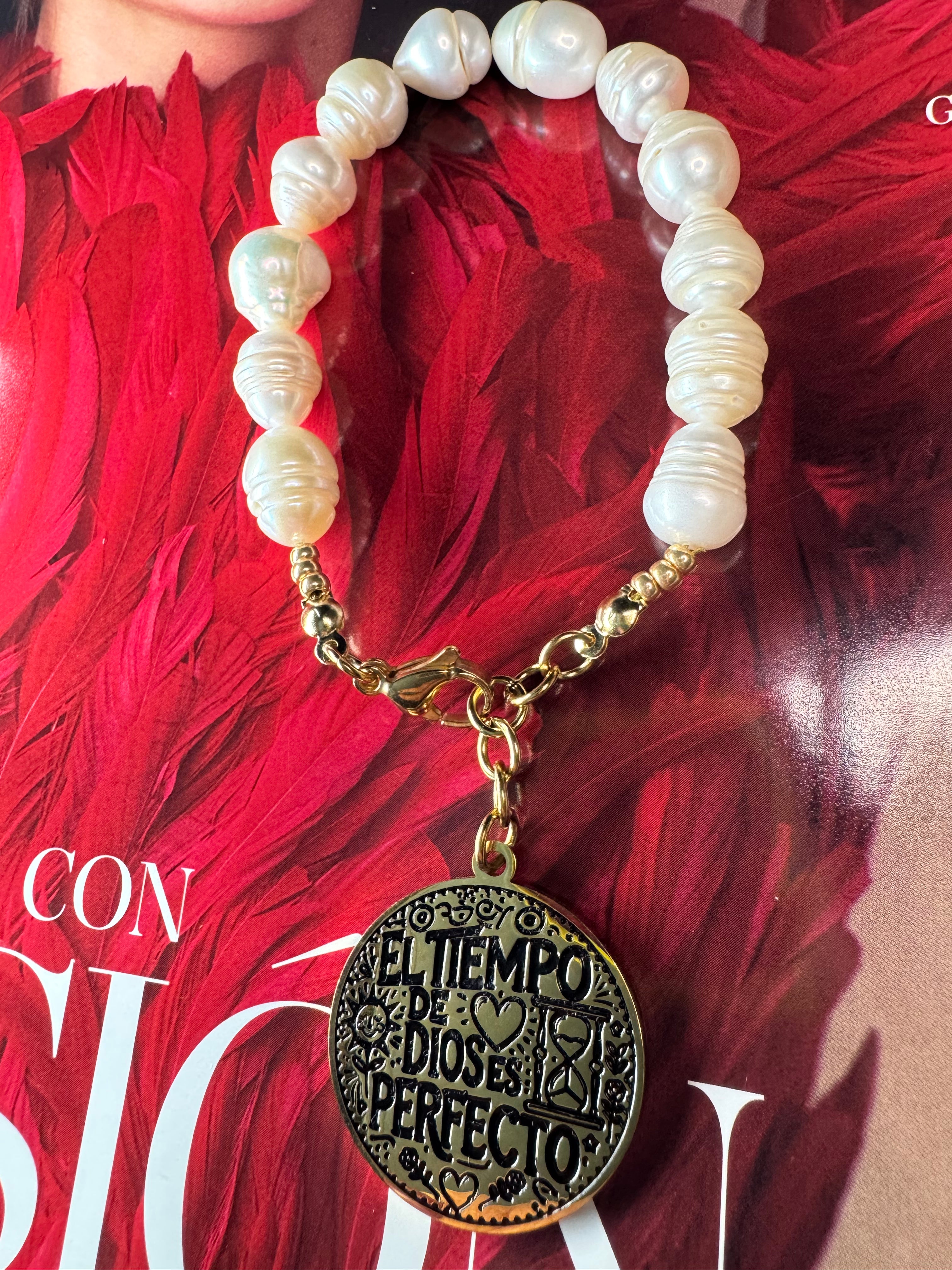 Pulsera PERLA DORADA