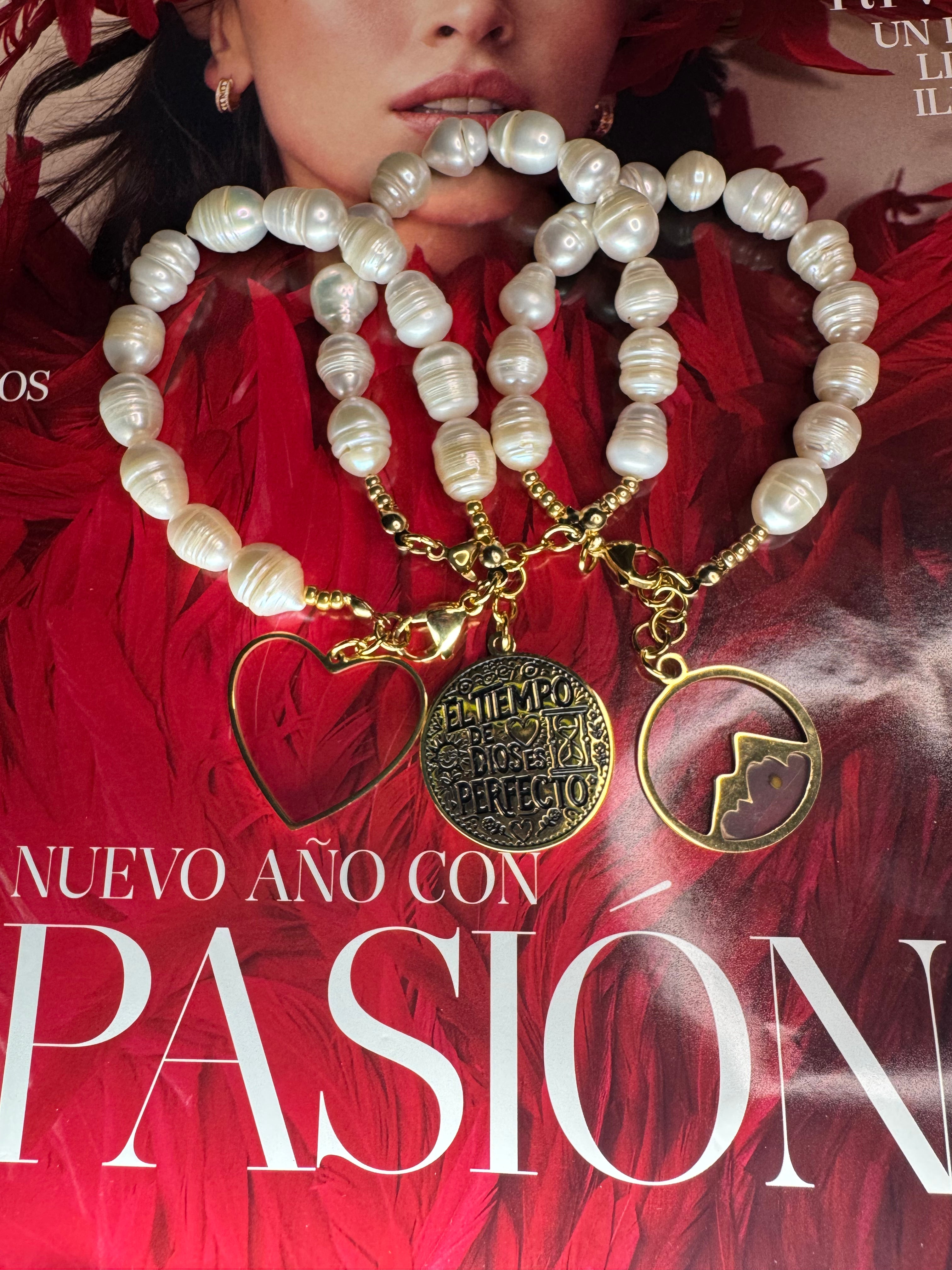 Pulsera PERLA DORADA
